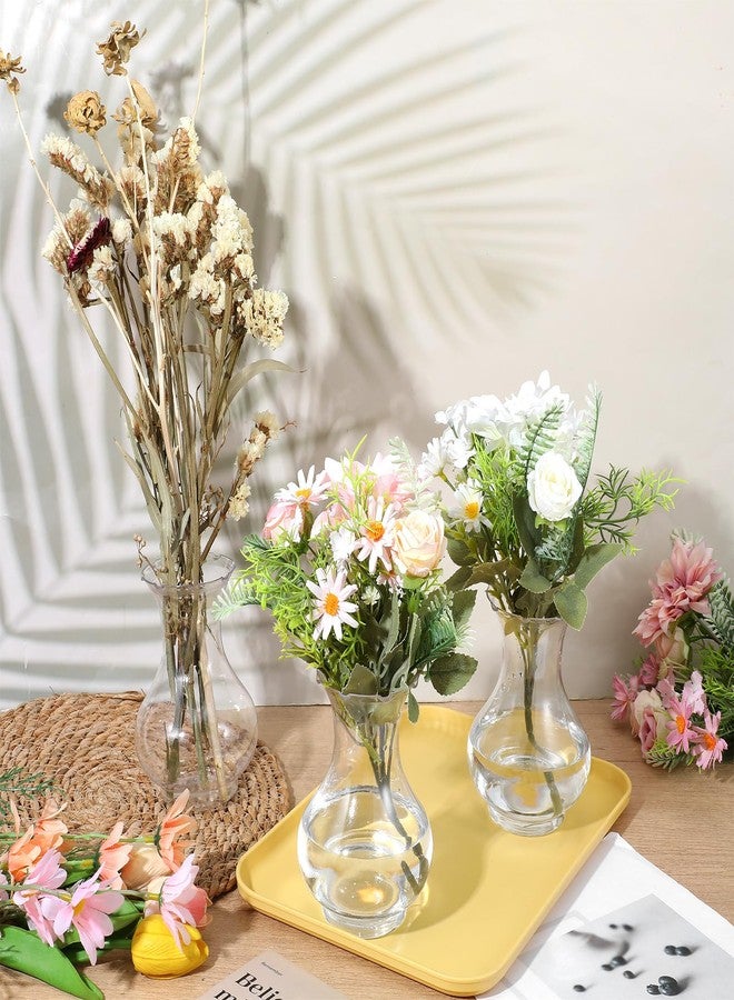 AojSup 12 Pcs Plastic Bud Vase Bulk, Plastic Bud Vase Bulk, Hyacinth Avocado Growing Vases, Tiny Flower Bulb Plant Propagation Containers for Wedding Living Room Table Decorations, 5.6" - Image 4